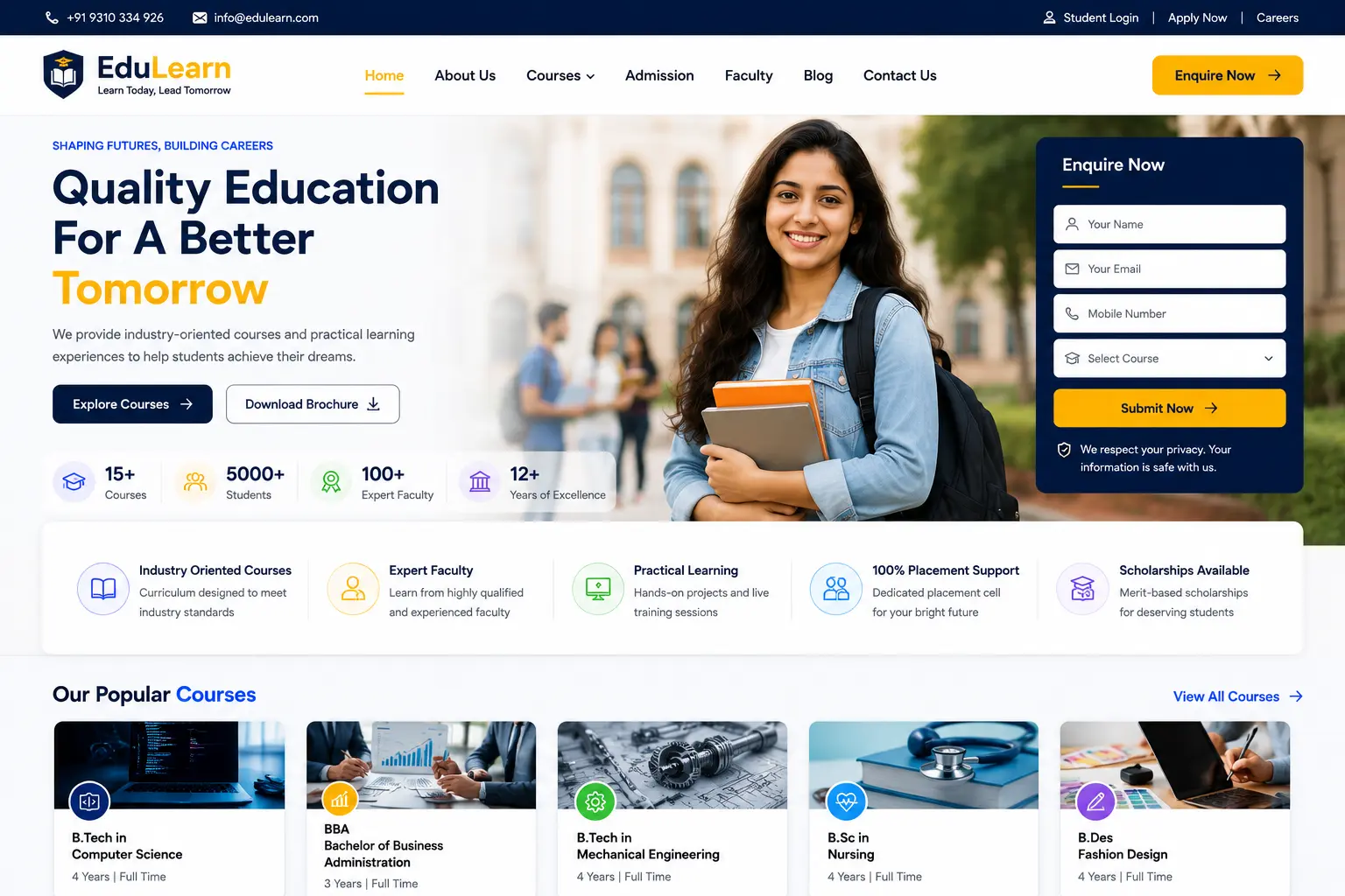 School Website Development Project by Trisha Web