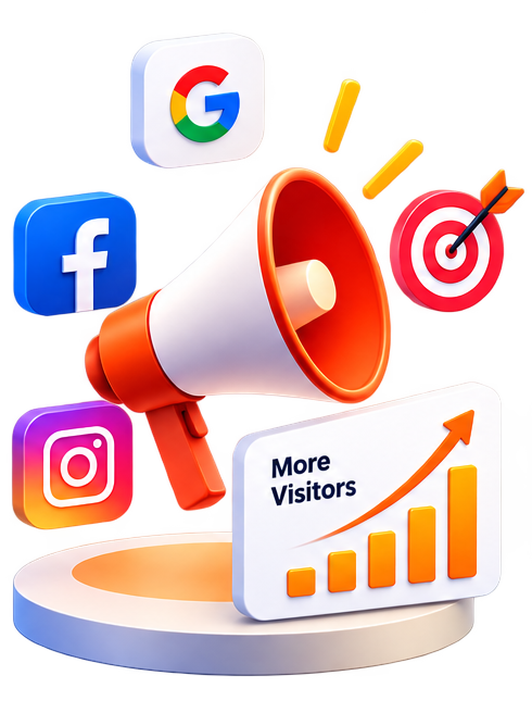 Attract digital growth illustration